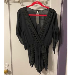 Black Lace Romper